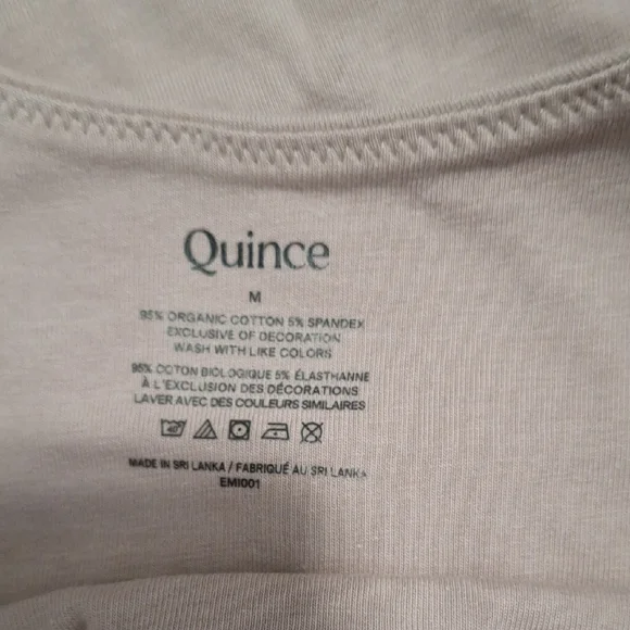 Quince Organic Cotton Tank Bralette (2-pack) Mink M - Picture 3 of 4